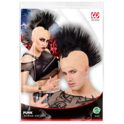 Punková parochňa s čiernym mohawkom